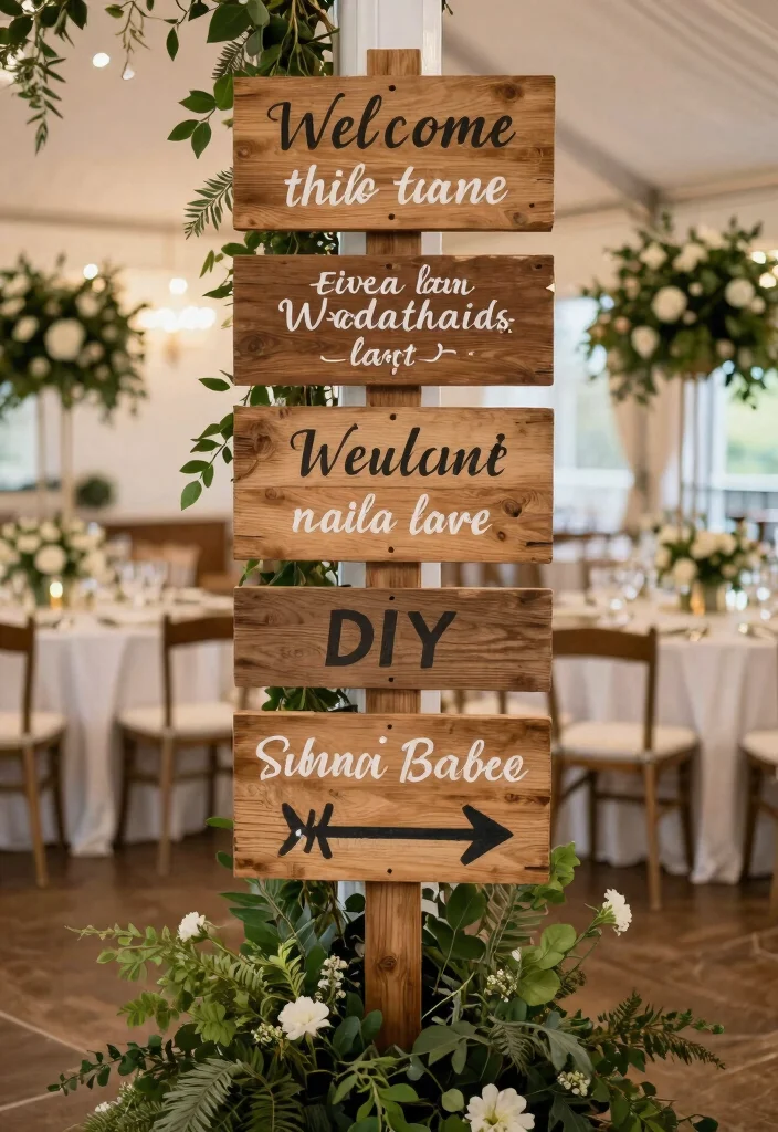 16 Simple Wedding Reception Decorations Ideas That Still Wow - 13. DIY Signage 1