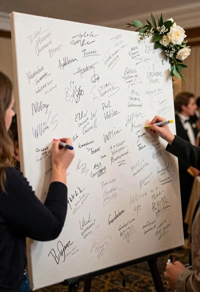 16 Simple Wedding Reception Decorations Ideas That Still Wow - 15. Creative Guest Book Alternatives 1