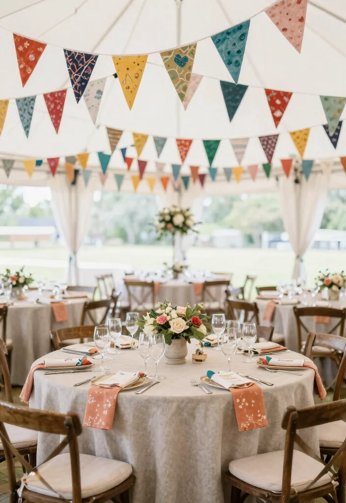 16 Simple Wedding Reception Decorations Ideas That Still Wow - 16. Reusable Fabric Decorations 1