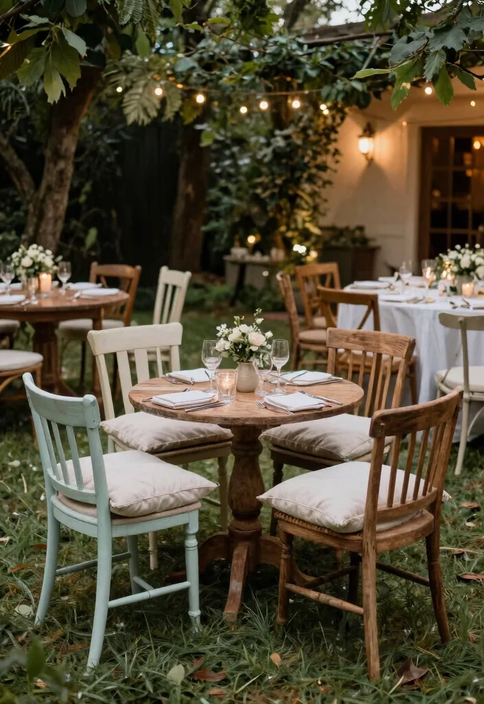 16 Simple Wedding Reception Decorations Ideas That Still Wow - 4. Upcycled Furniture 1