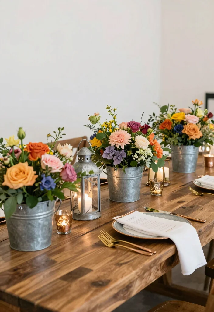 16 Wedding Backdrop Reception Head Table Ideas That Shine - 11. Rustic Chic with Metals 1