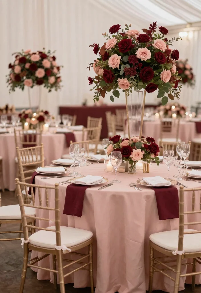 16 Wedding Decorations Burgundy Ideas With Rich Romance - 10. Burgundy and Blush Color Palette 1