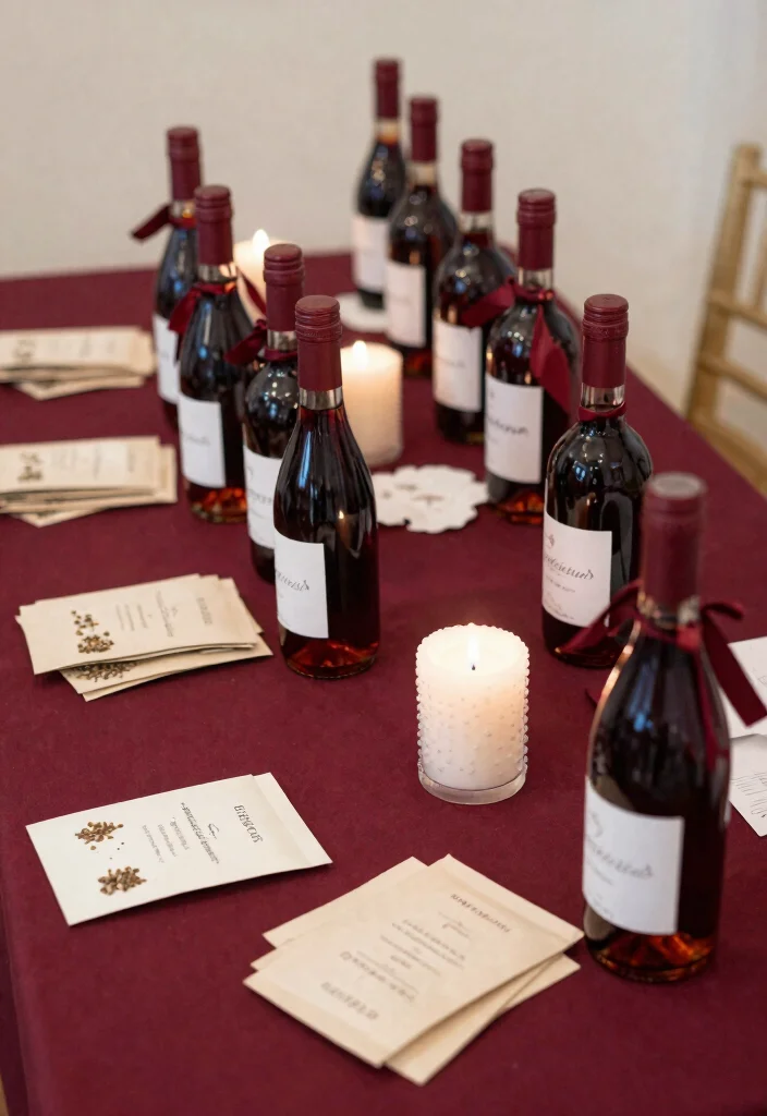 16 Wedding Decorations Burgundy Ideas With Rich Romance - 15. Burgundy-Inspired Guest Favors 1