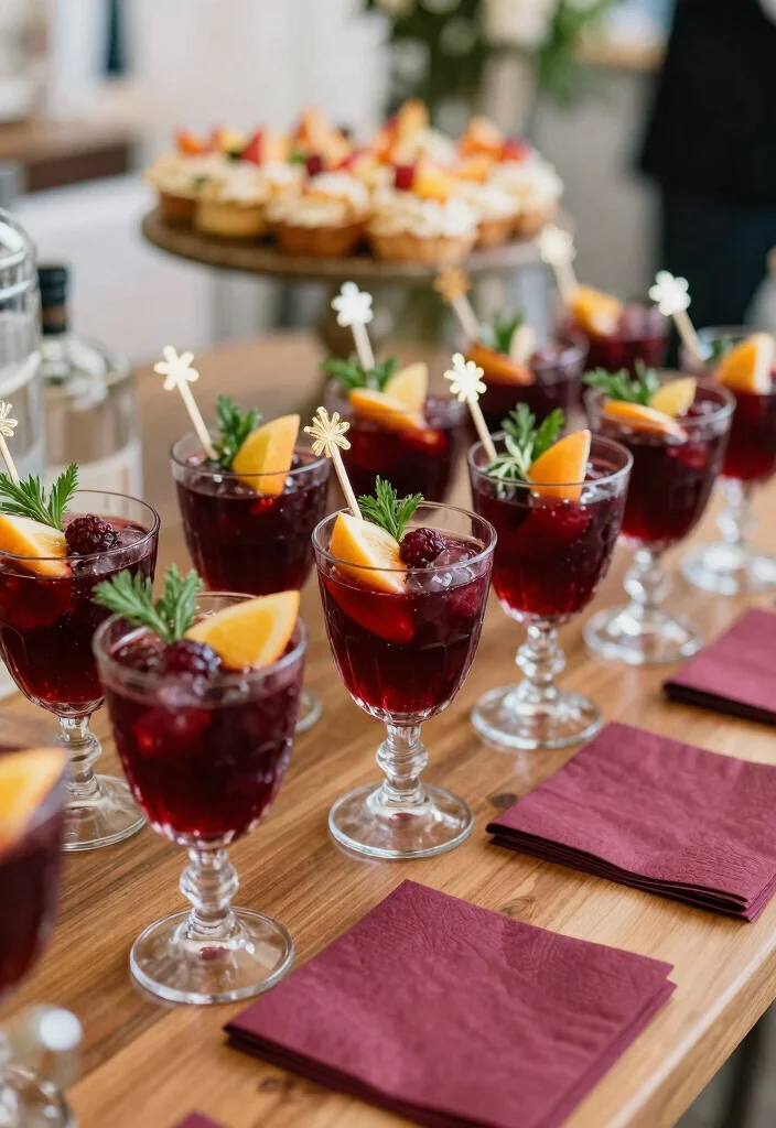 16 Wedding Decorations Burgundy Ideas With Rich Romance - 16. Burgundy Signature Drinks 1