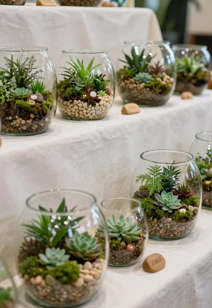 16 Wedding Decorations at Home Ideas That Feel Magical 64 16 Wedding Decorations at Home Ideas That Feel Magical - 14. Tabletop Terrariums 1