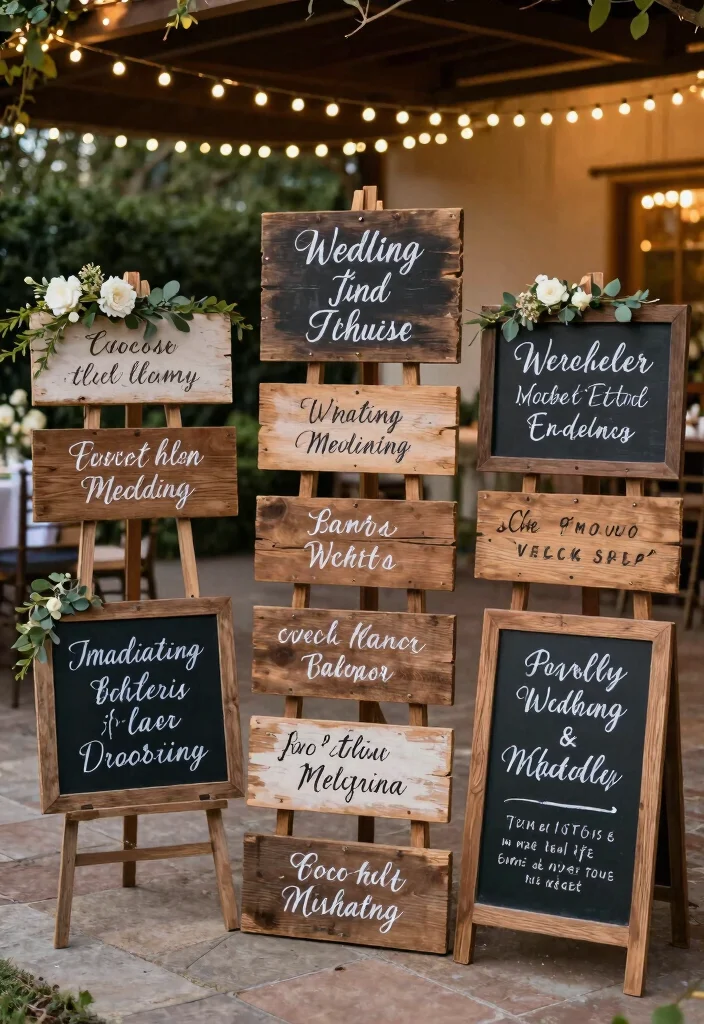 16 Wedding Decorations at Home Ideas That Feel Magical 14 16 Wedding Decorations at Home Ideas That Feel Magical - 4. Handmade Signage 1