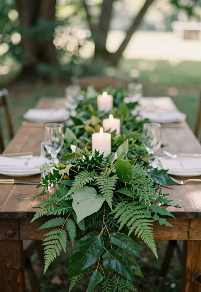 16 Wedding Decorations at Home Ideas That Feel Magical 27 16 Wedding Decorations at Home Ideas That Feel Magical - 7. Greenery Table Runners 1