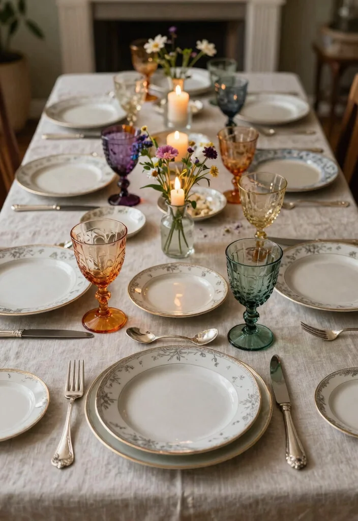 16 Wedding Decorations at Home Ideas That Feel Magical 49 16 Wedding Decorations at Home Ideas That Feel Magical - 9. Vintage Tableware 1