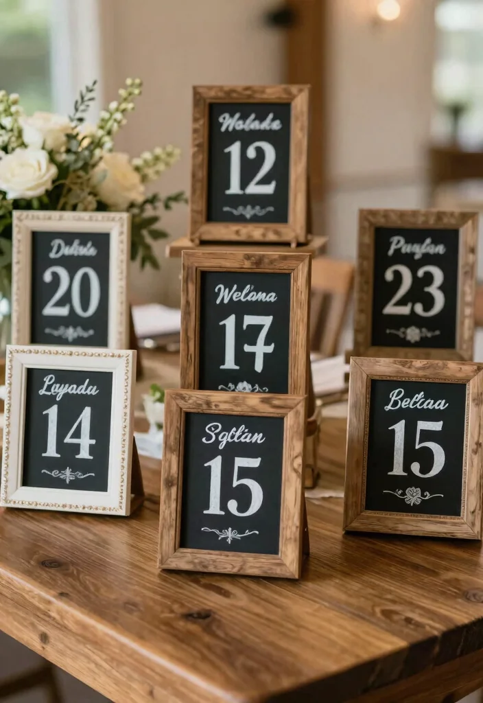 16 Wedding Table Numbers 2026 Trending Ideas That Feel Creative - 8. Chalkboard Table Numbers 1