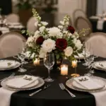 17 Black Wedding Table Setting Ideas With Bold Elegance