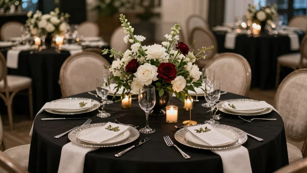 17 Black Wedding Table Setting Ideas With Bold Elegance