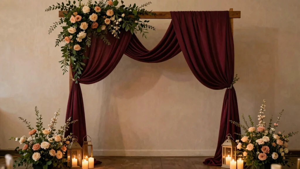 17 Burgundy Wedding Backdrop Ideas With Rich Romantic Vibes