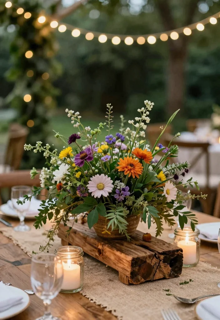 17 Decorations for Wedding Reception Ideas That Impress Guests - 1. Reclaimed Wood Centerpieces 1