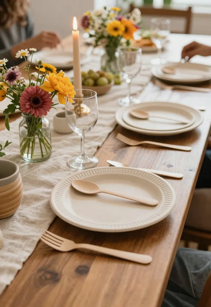 17 Decorations for Wedding Reception Ideas That Impress Guests - 12. Sustainable Tableware 1