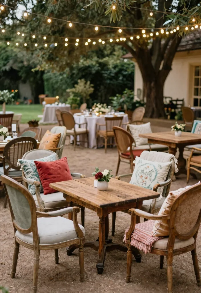 17 Decorations for Wedding Reception Ideas That Impress Guests - 9. Vintage Furniture Rentals 1