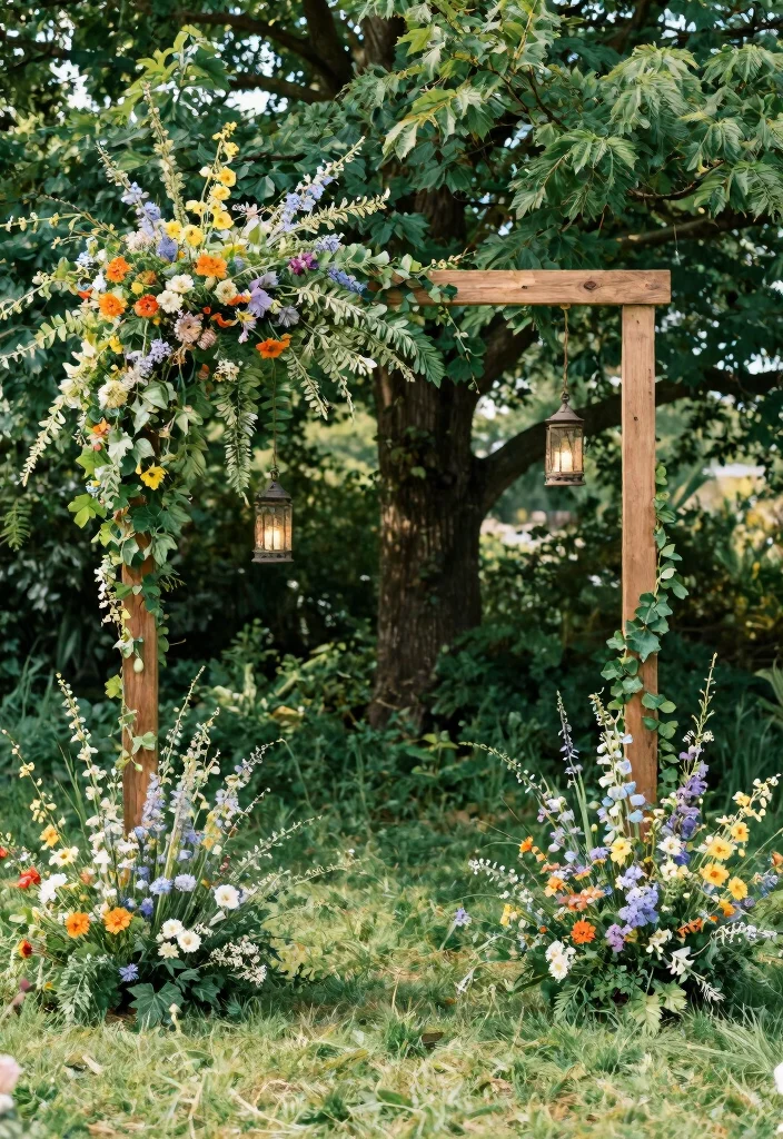17 Garden Wedding Backdrop Ideas With Natural Romance - 2. Rustic Wooden Frames 1