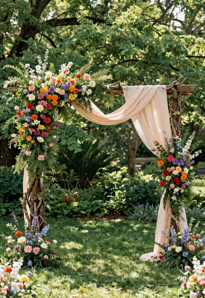 17 Garden Wedding Backdrop Ideas With Natural Romance - 7. Nature-Inspired Arbors 1