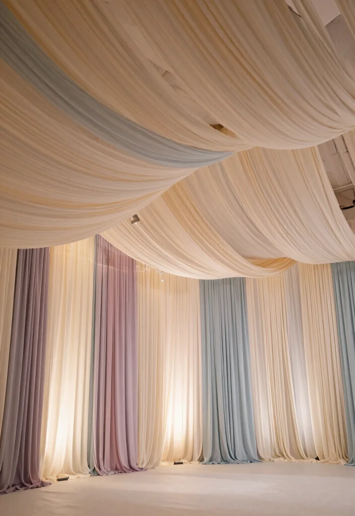 17 Luxury Wedding Decor Reception Decorations Ideas That Shine - 13. Luxurious Drapery 1