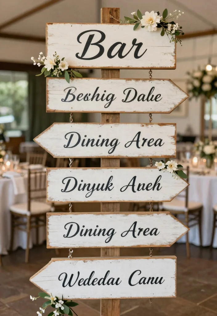 17 Luxury Wedding Decor Reception Decorations Ideas That Shine - 9. Artistic Signage 1