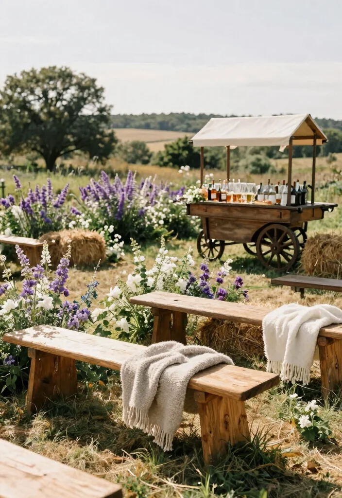 17 Purple and White Wedding Decorations Ideas With Soft Elegance - 13. Outdoor Elements 1