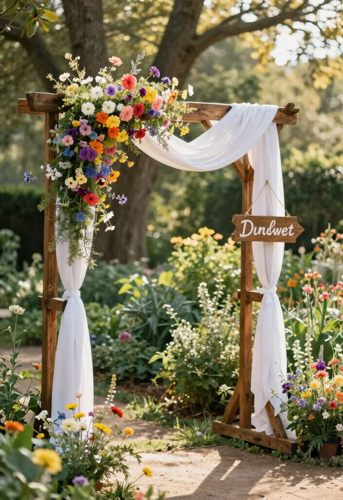 17 Wedding Decorations Entrance Ideas That Wow From First Look - 1. Rustic Wooden Arches 1