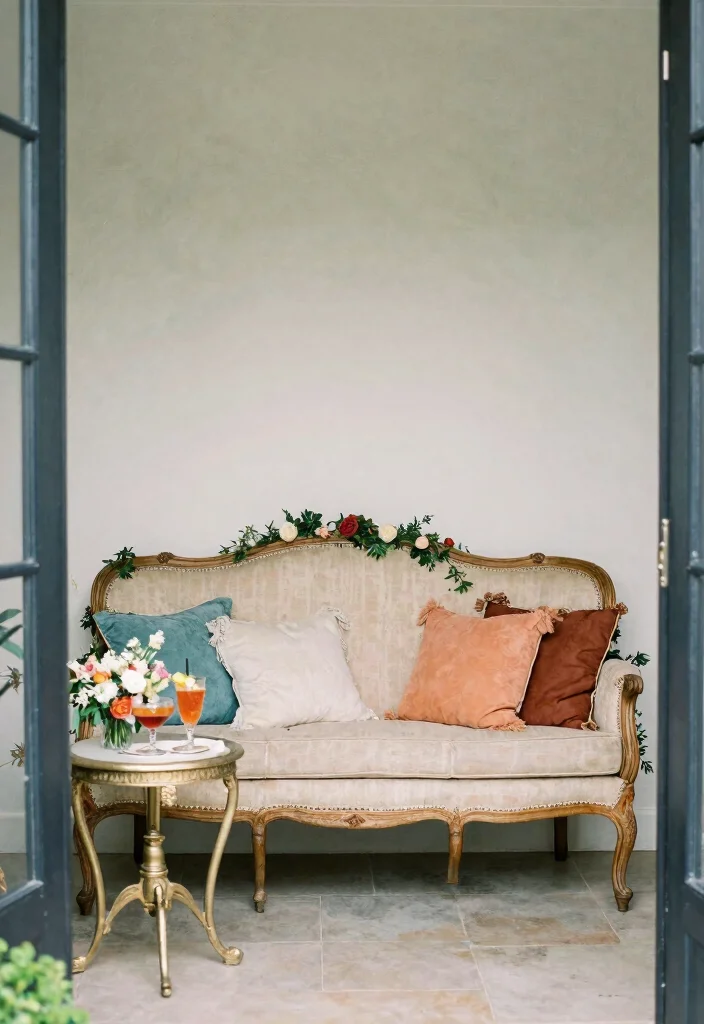 17 Wedding Decorations Entrance Ideas That Wow From First Look - 14. Unique Furniture Pieces 1