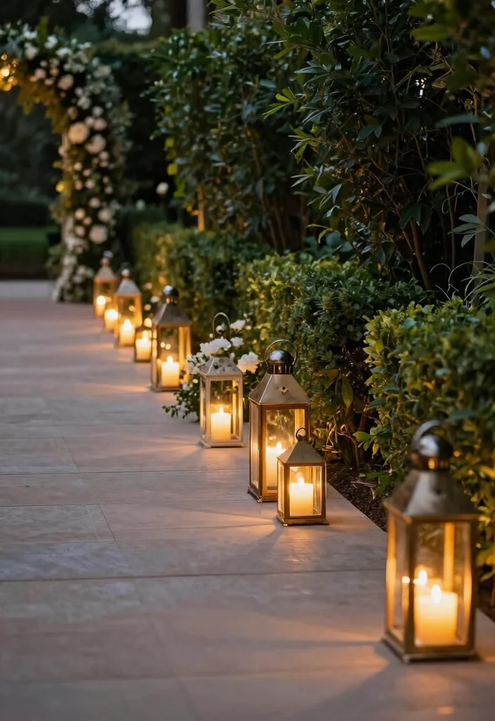 17 Wedding Decorations Entrance Ideas That Wow From First Look - 2. Lantern-Lit Pathways 1