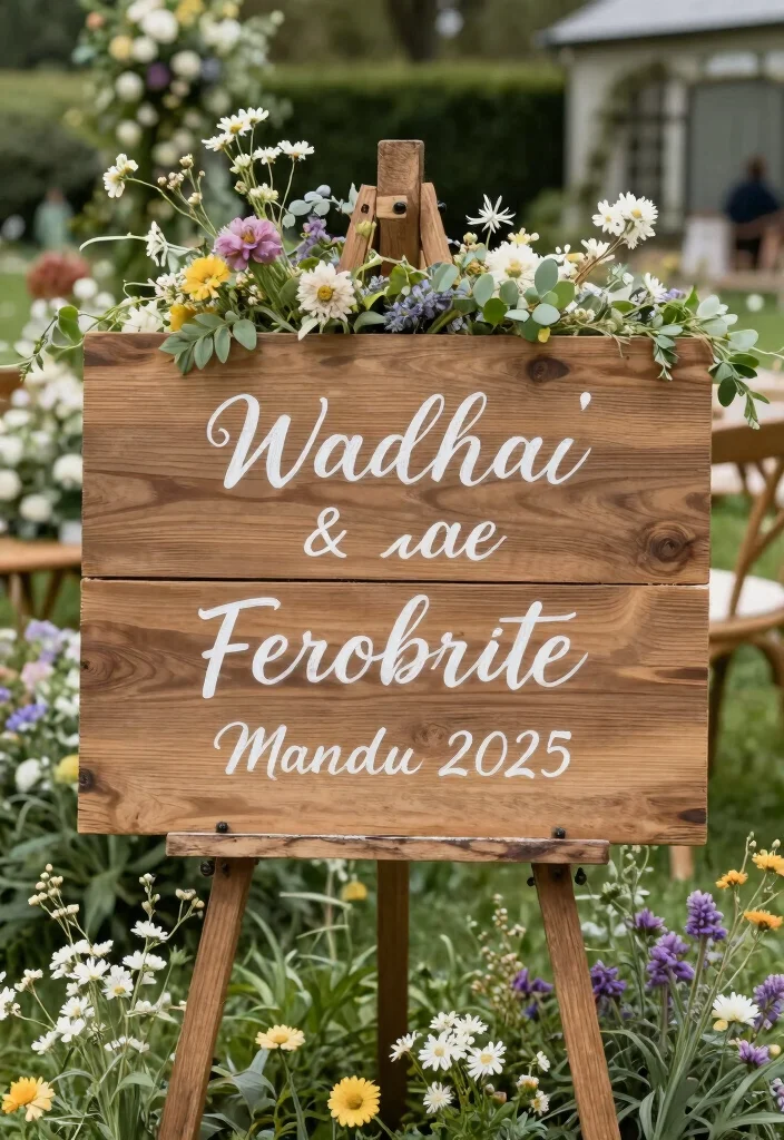 17 Wedding Decorations Entrance Ideas That Wow From First Look - 4. Vintage Signage 1