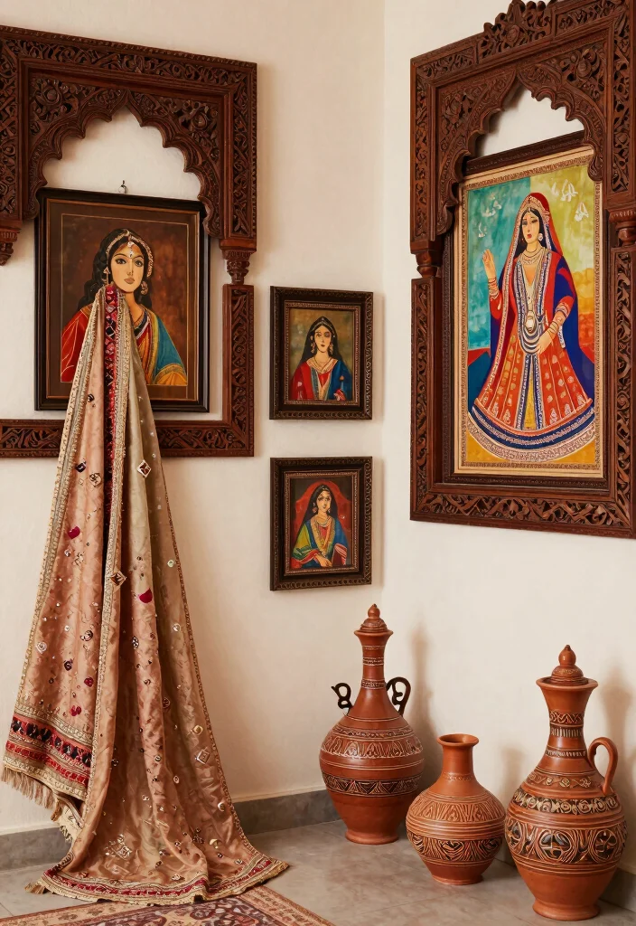 17 Wedding Room Decorations Pakistani Ideas With Rich Detail - 4. Cultural Art and Decor Pieces 1