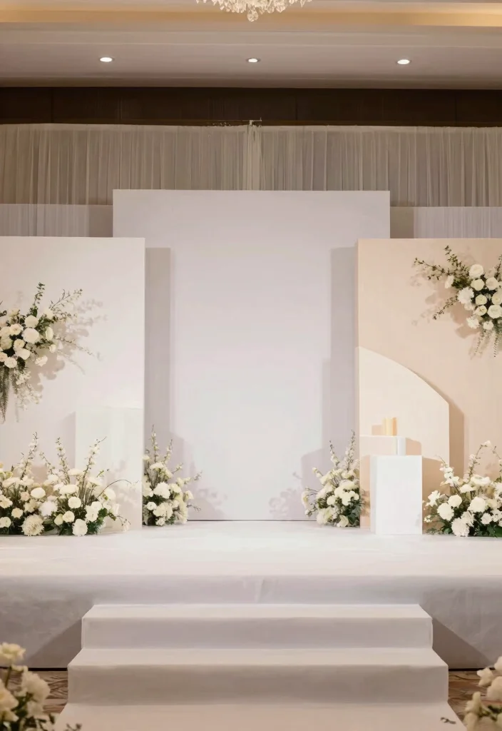 17 Wedding Stage Decorations Indian Ideas With Regal Touch - 10. Minimalist Chic 1