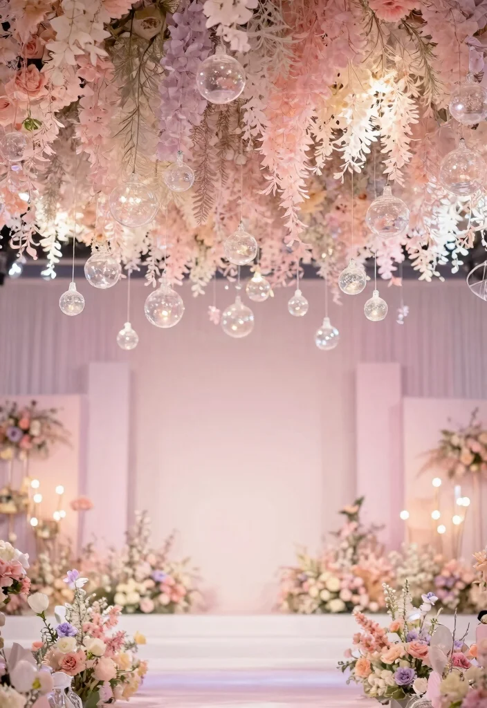 17 Wedding Stage Decorations Indian Ideas With Regal Touch - 3. Ethereal Hanging Decor 1