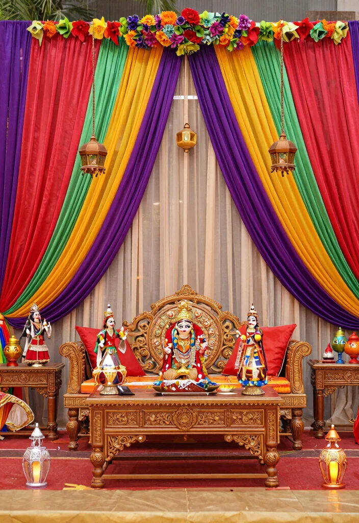 17 Wedding Stage Decorations Indian Ideas With Regal Touch - 9. Colorful Rajputana Style 1