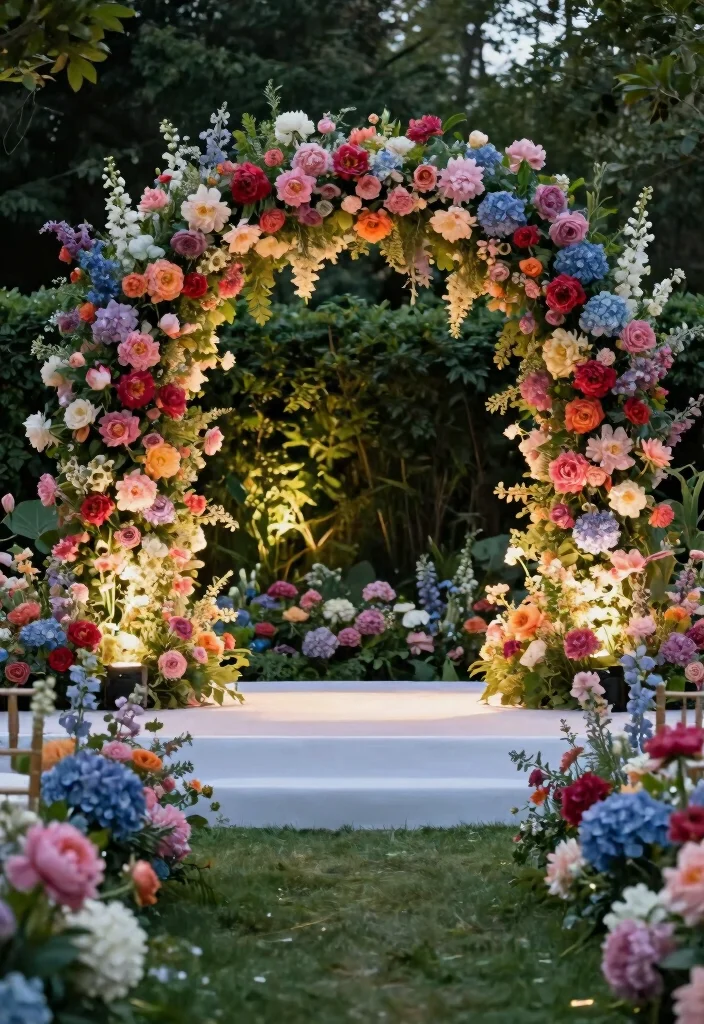 18 Big Stage Decorations Wedding Ideas With Grand Impact 1 18 Big Stage Decorations Wedding Ideas With Grand Impact - 1. Floral Fantasy 1