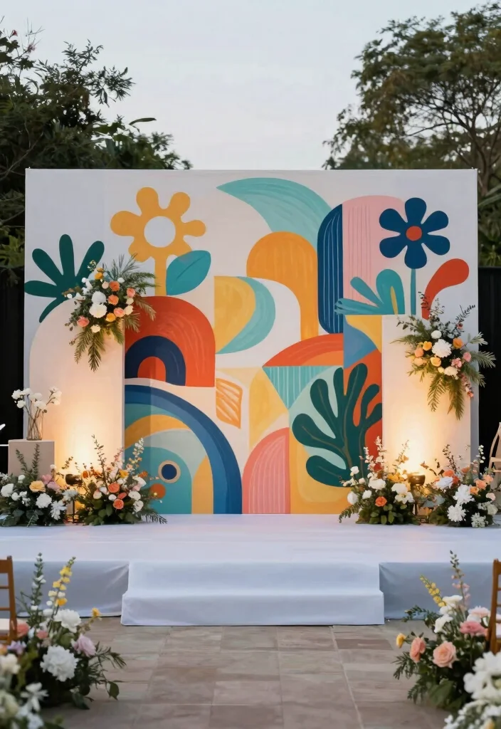 18 Big Stage Decorations Wedding Ideas With Grand Impact 31 18 Big Stage Decorations Wedding Ideas With Grand Impact - 11. Artistic Backdrops 1