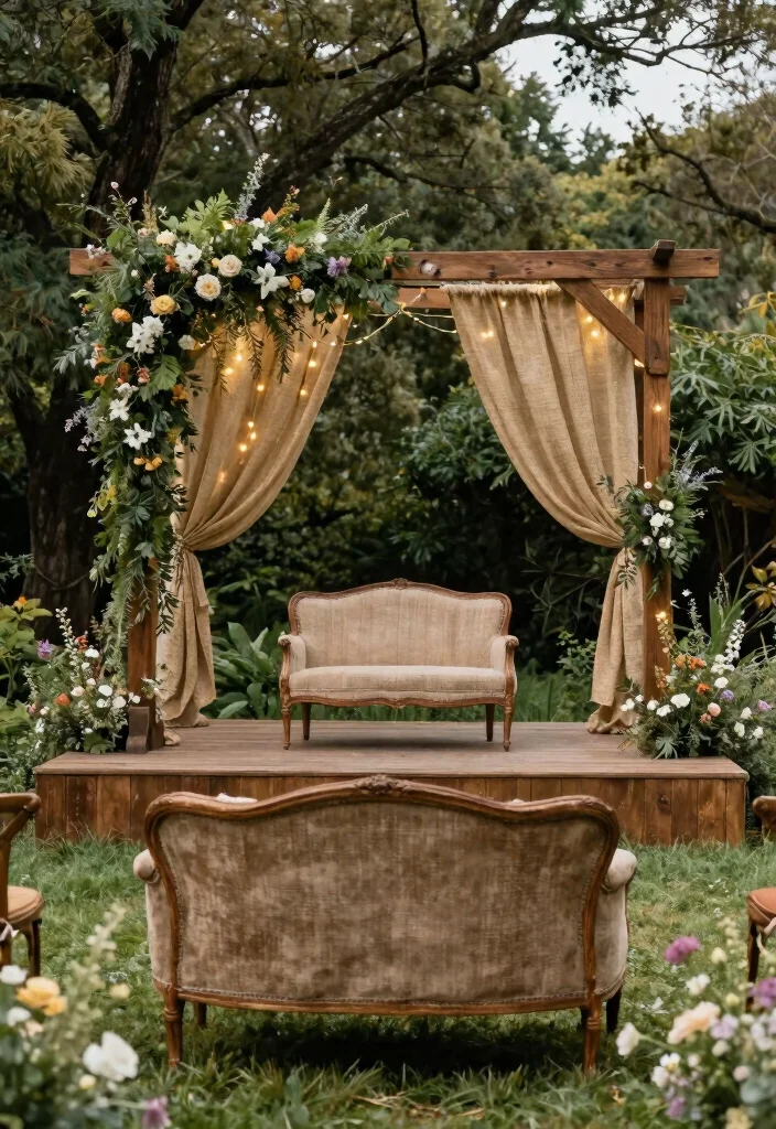 18 Big Stage Decorations Wedding Ideas With Grand Impact 25 18 Big Stage Decorations Wedding Ideas With Grand Impact - 5. Rustic Elegance 1