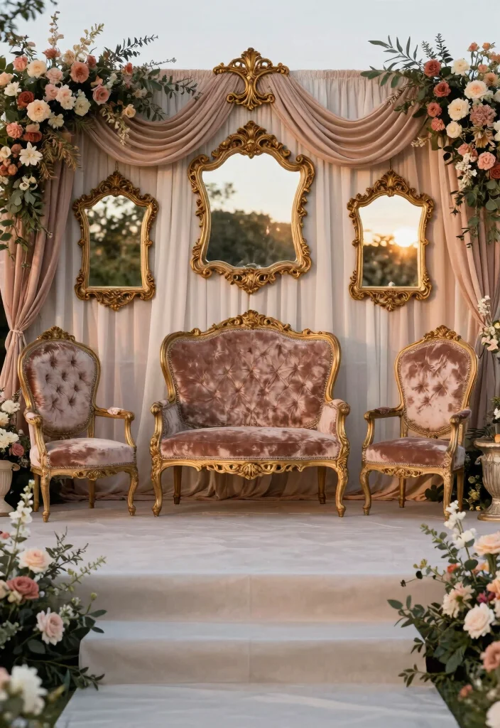 18 Big Stage Decorations Wedding Ideas With Grand Impact 28 18 Big Stage Decorations Wedding Ideas With Grand Impact - 8. Vintage Glamour 1