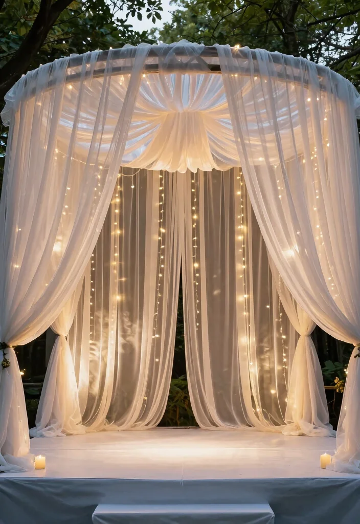 18 Big Stage Decorations Wedding Ideas With Grand Impact 29 18 Big Stage Decorations Wedding Ideas With Grand Impact - 9. Magical Canopy 1