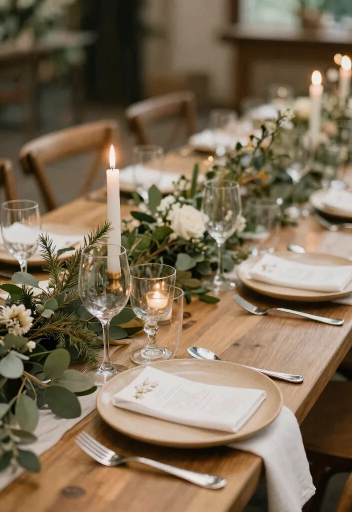 18 Fall Wedding Table Decorations Ideas With Autumn Warmth - 18. Eco-Conscious Table Settings 1