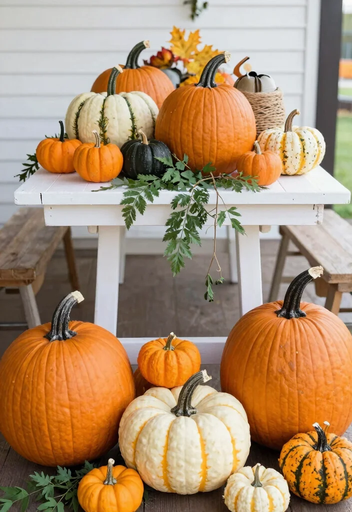 18 Fall Wedding Table Decorations Ideas With Autumn Warmth - 8. Decorative Pumpkin Accents 1