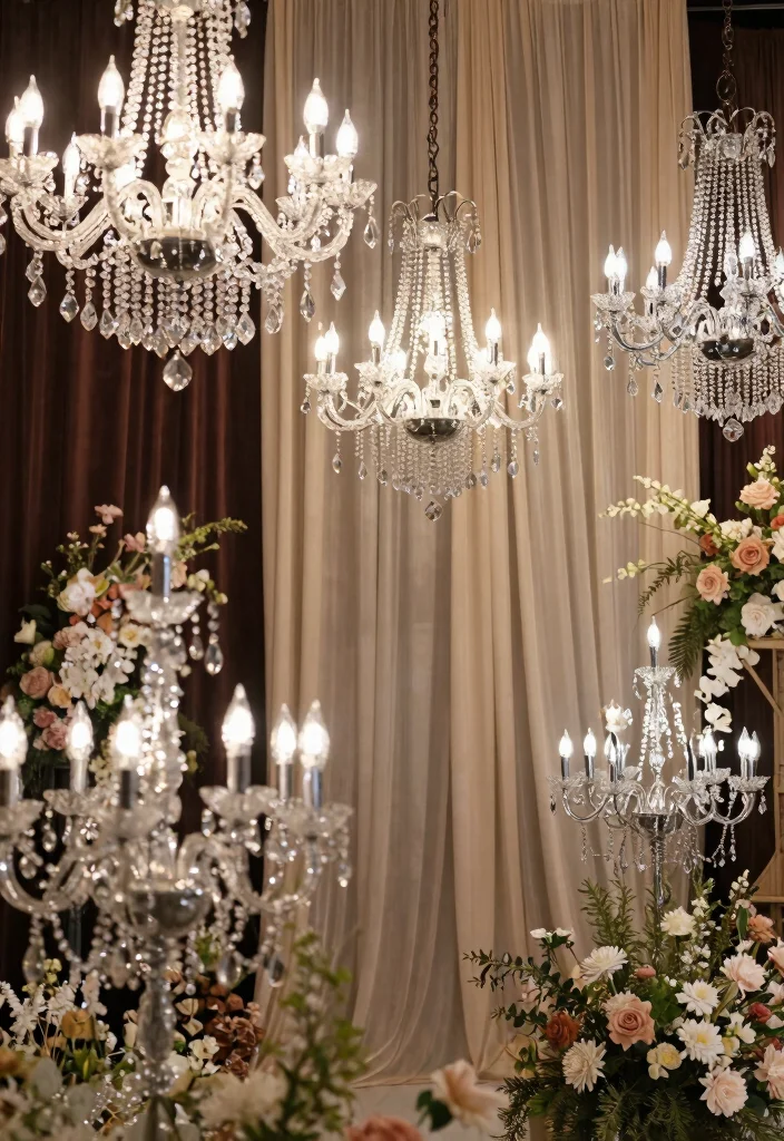 18 Indian Wedding Backdrop Decorations Ideas With Royal Detail - 12. Glamorous Crystal Accents 1