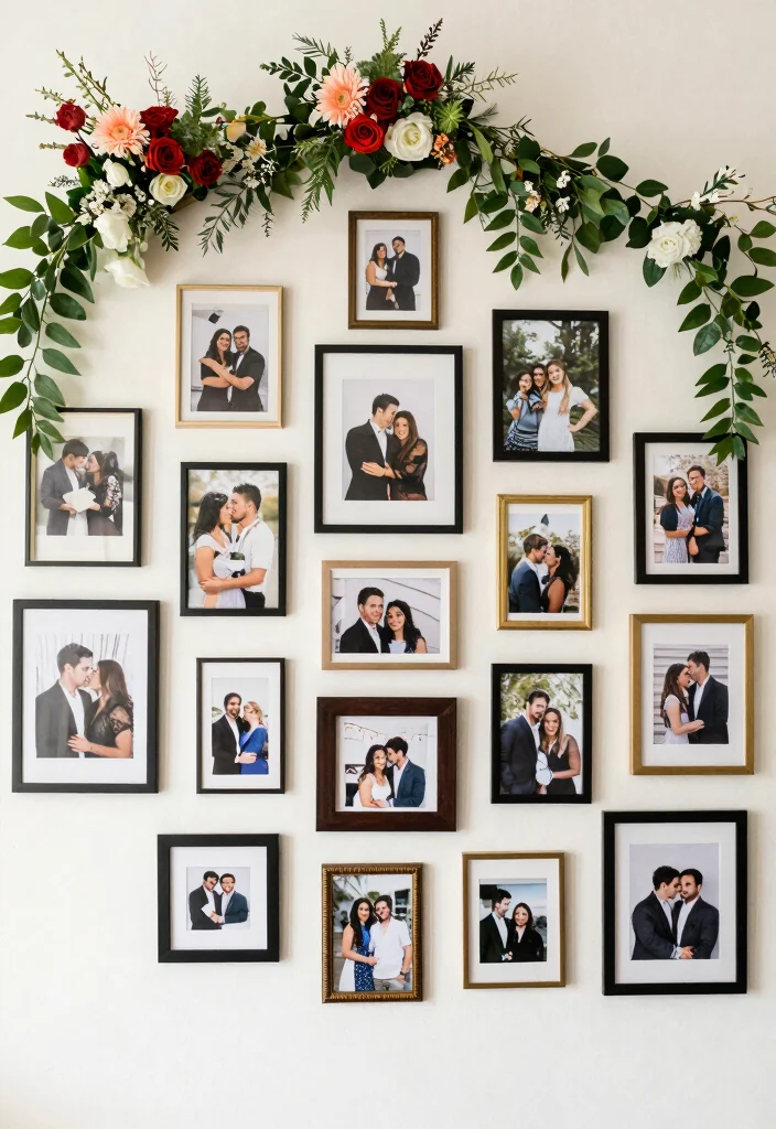 18 Indian Wedding Backdrop Decorations Ideas With Royal Detail - 18. Statement Wall with Personal Touches 1