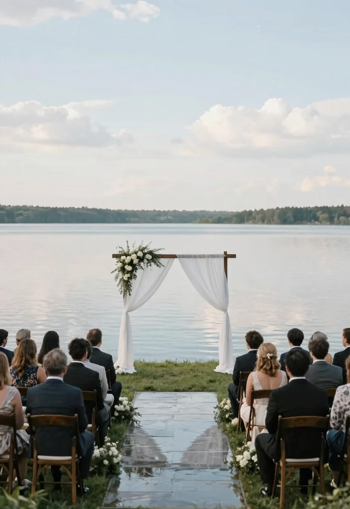 18 Luxury Wedding Backdrop Ideas That Feel Ultra Glam - 17. Serene Lakefront Bliss 1