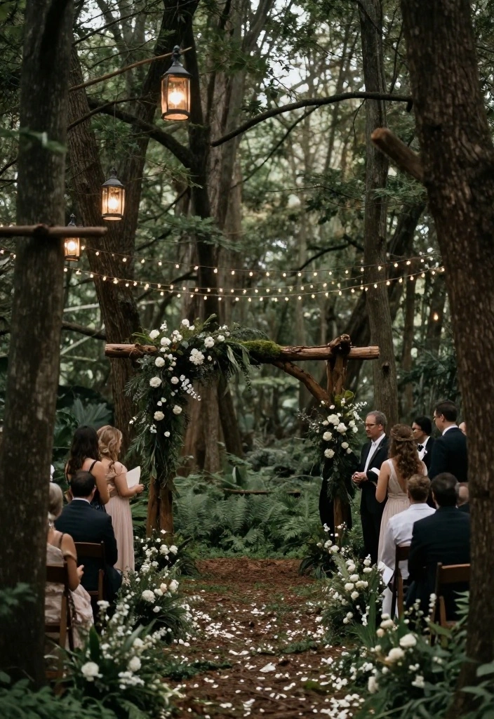 18 Luxury Wedding Backdrop Ideas That Feel Ultra Glam - 2. Enchanted Woodland Retreat 1