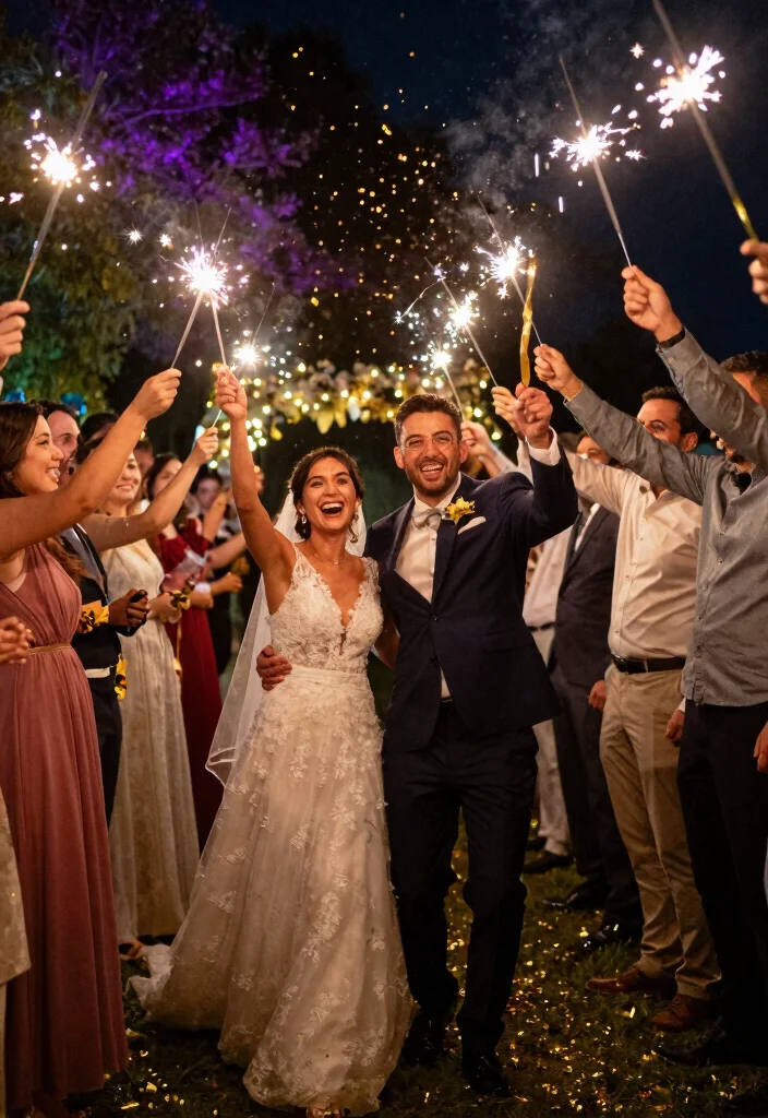 18 Purple and Gold Wedding Decorations Ideas With Regal Glam - 15. Enchanting Send-Off 1