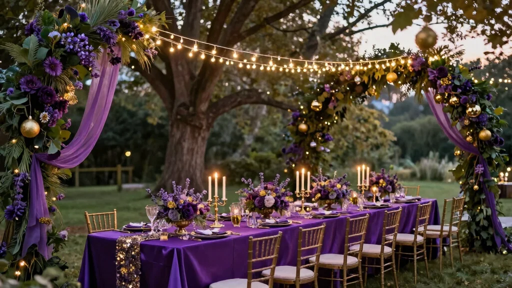 18 Purple and Gold Wedding Decorations Ideas With Regal Glam