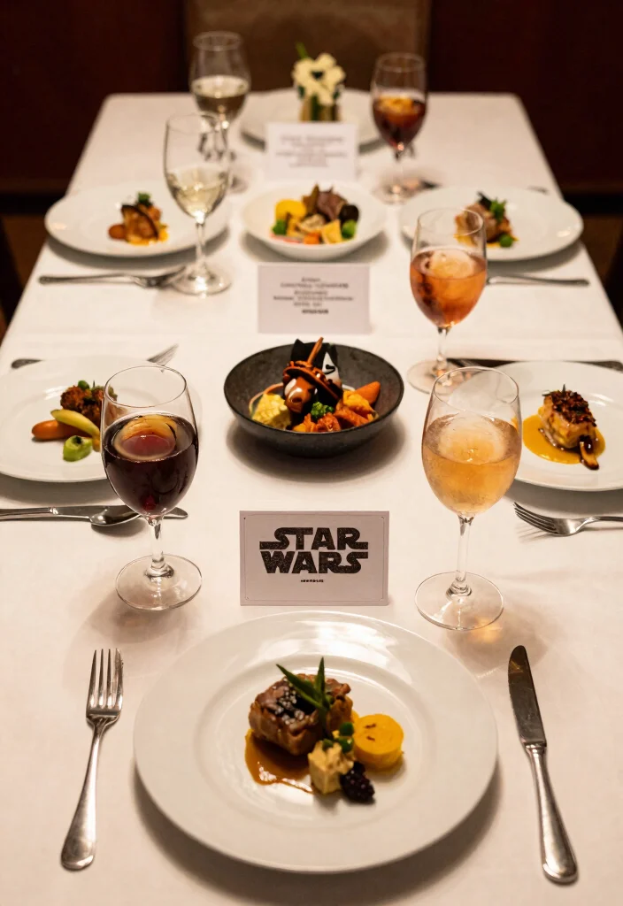 18 Star Wars Wedding Decorations Ideas Fans Will Love - 13. Star Wars Themed Tasting Menu 1