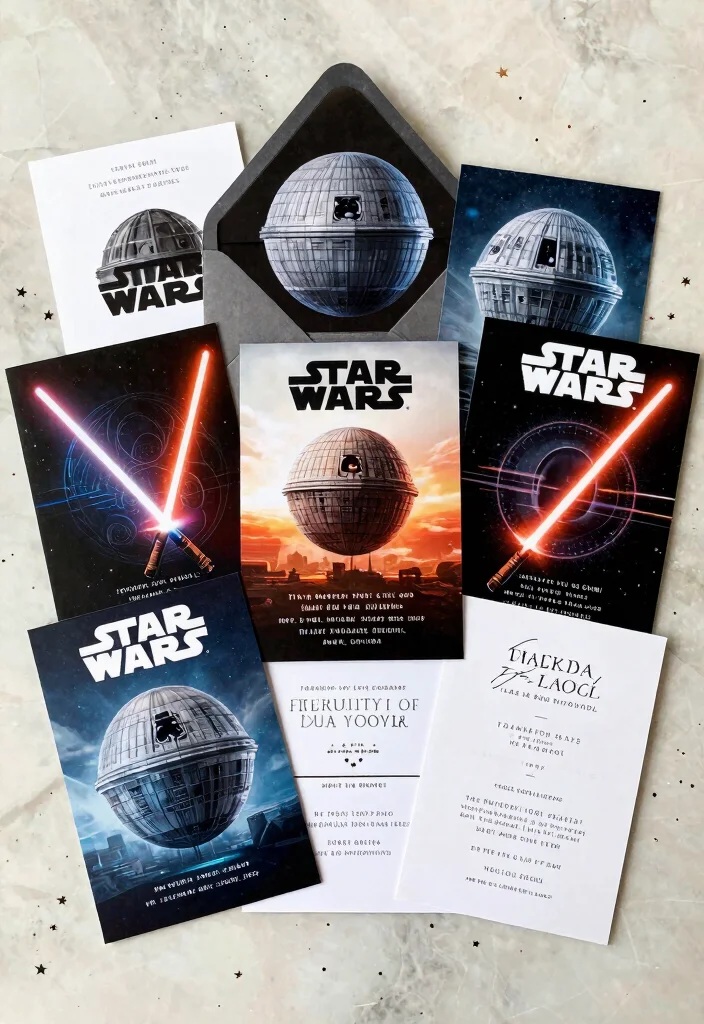 18 Star Wars Wedding Decorations Ideas Fans Will Love - 4. Star Wars-Themed Invitations 1