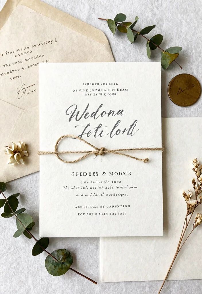 18 Wedding Decorations Ideas That Look Perfect For 2026 - 10. Recycled Paper Invitations 1