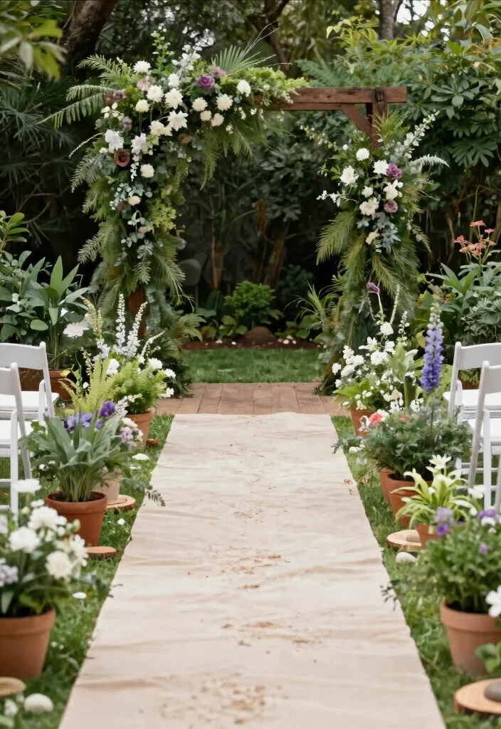 18 Wedding Decorations Ideas That Look Perfect For 2026 - 14. Eco-Conscious Ceremony Aisle Decor 1