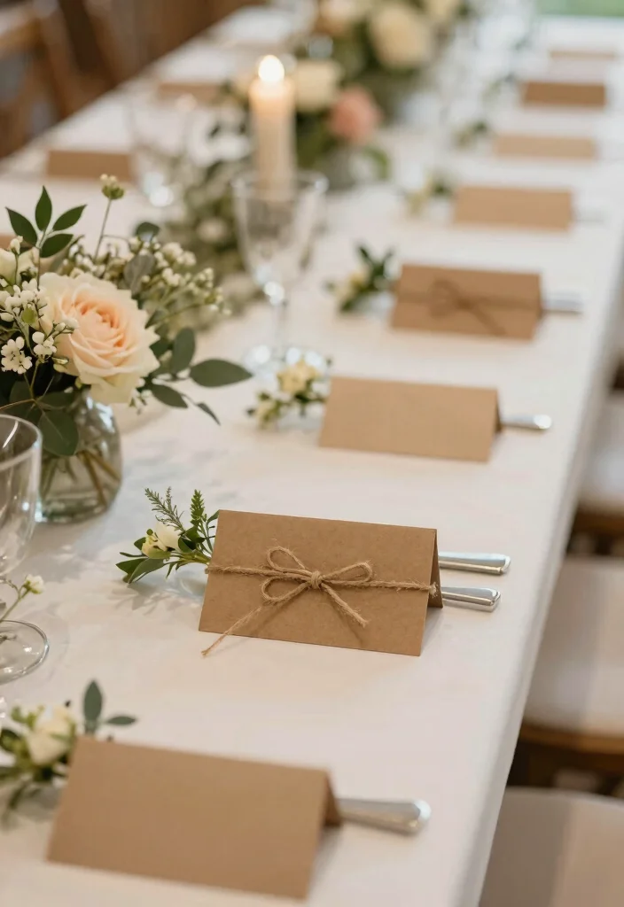 18 Wedding Decorations Ideas That Look Perfect For 2026 - 8. Handmade Place Cards 1